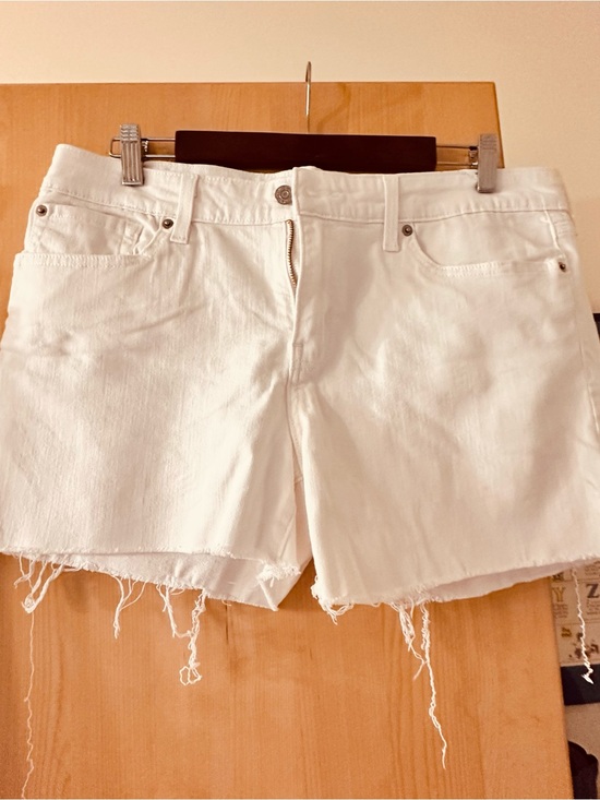 Signature by Levi Strauss Pants - Signature by Levi Strauss White Denim Cutoff Shorts